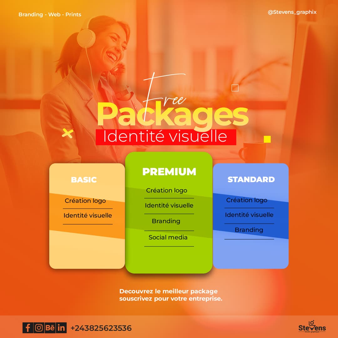 Free Package identité visuelle à Kinshasa Stevens graphix – Produit de qualité