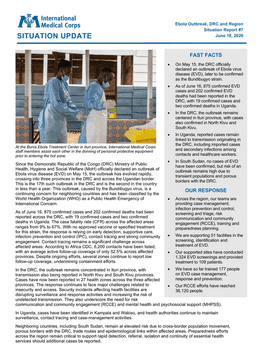 RDC : Publication du septième rapport de situation sur l'épidémie d'Ebola article de nouvelles society – Dernier article d...