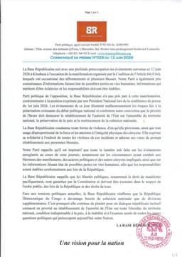 La Base républicaine condamne les violences lors du sit-in de la C64 et exige une enquête article de nouvelles politics – ...