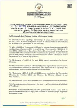 RDC : nouvelles mesures sanitaires face à la 17e épidémie d'Ebola article de nouvelles society – Dernier article de nouvelles